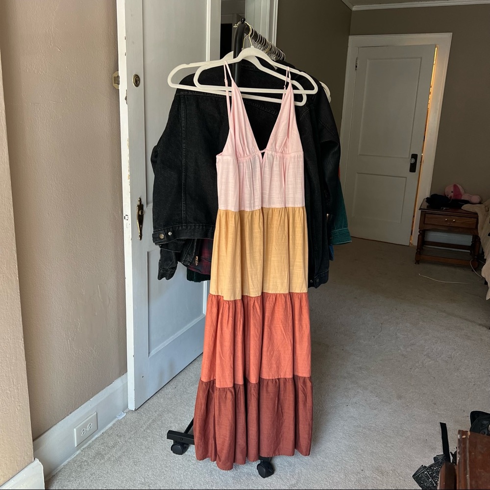 By athropologie colorblock maxi dress